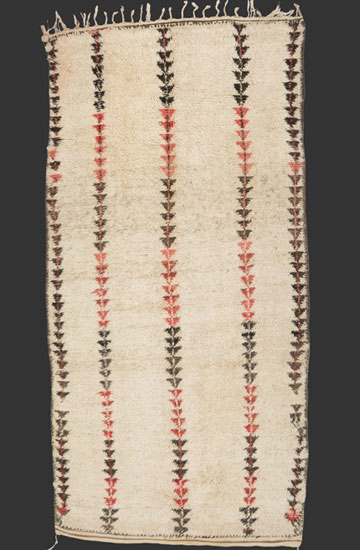 TM 2435, a Beni Alaham pile rug of unusual + somewhat smaller size, central Middle Atlas, Morocco, 1960/70, 335 x 165 cm (11' x 5' 6''), high resolution image + price on request 