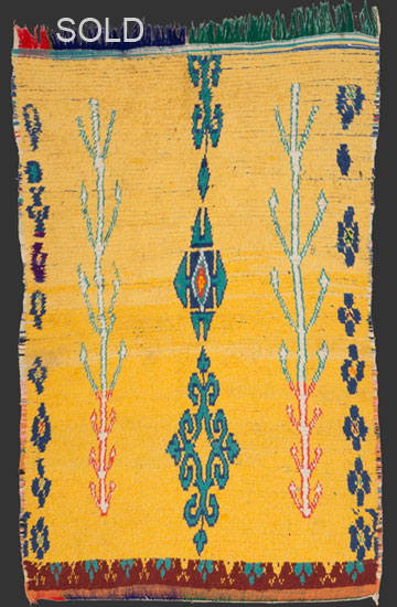 TM 2418, pile rug from the region (north-) west of the city of Boujad, central plains, Morocco, 1990/2000, 230 x 150 cm (7' 7'' x 5'), high resolution image + price on request




