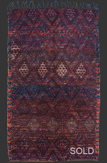 TM 1535, unusually fine Beni Mguild pile rug, central Middle Atlas, Morocco, 1920s/30s, 300 x 180 cm (9' 10'' x 6'), high resolution image + price on request