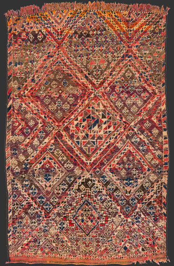 TM 2288, considerably old pile rug with fine structure + hyper dense drawing typical for the region of the Guigou valley in the heartland of the central Middle Atlas around Timahdite ...more