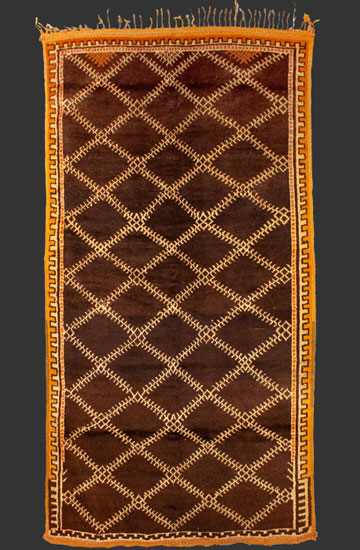 TM 1714, Zenaga pile rug, Jebel Siroua region / Pre-Sahara, southern Morocco, 1930s/40s, 250 x 135 cm (8' 2'' x 4' 5''), high resolution image + price on request







