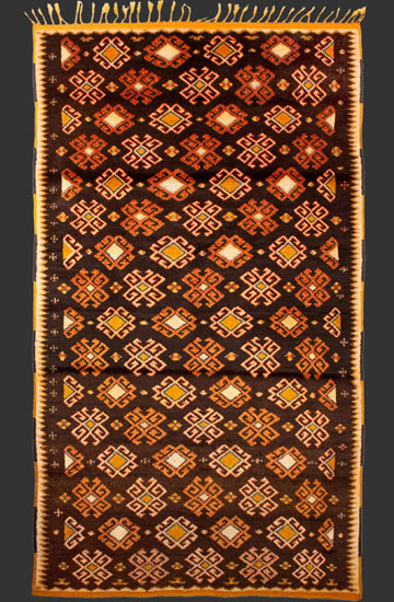 TM 1713, very fine Zenaga pile rug, Jebel Siroua region / Pre-Sahara, southern Morocco, 1940s, 250 x 150 cm (8' 2'' x 4' 11''), high resolution image + price on request






