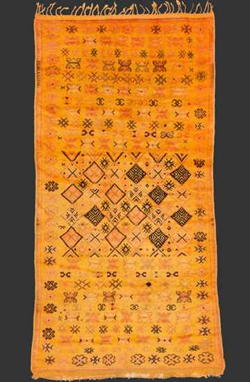 TM 2319, Ait Ouaouzguite pile rug with a wonderful warm yellow ground colour ...more