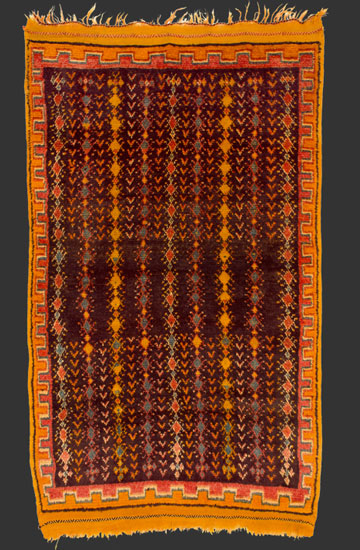 TM 1908, fine + rare Ait Ouaouzguite pile rug, Jebel Siroua region, southern Morocco, 1930s, 200 x 120 cm (6' 8'' x 4'), high resolution image + price on request







