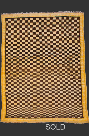 TM 1966, rare Ait Ouaouzguite checkerboard rug, Jebel Siroua region, southern Morocco, mid 20th century, 195 x 150 cm (6' 6'' x 5'), high resolution image + price on request







